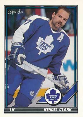 1991-92 O-Pee-Chee #464 WENDEL CLARK - Toronto Maple Leafs