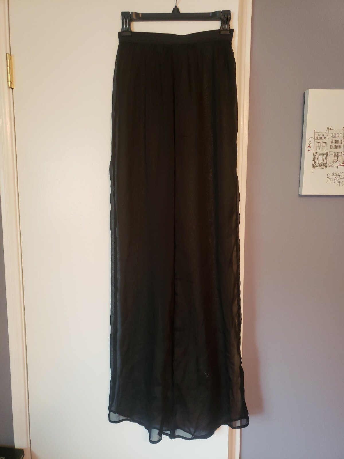 Womens Missguided Black Sheer Bathing Suit Cover Up Pants Size 6 eBay