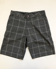 O  Neill Men  s Dark Gray Plaid Shorts Size 32