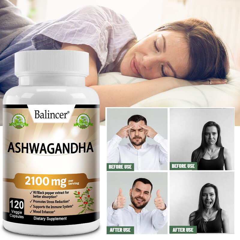 Ashwagandha 2100 mg. 30/60/120 cápsulas veganas para 3 meses de tratamiento.