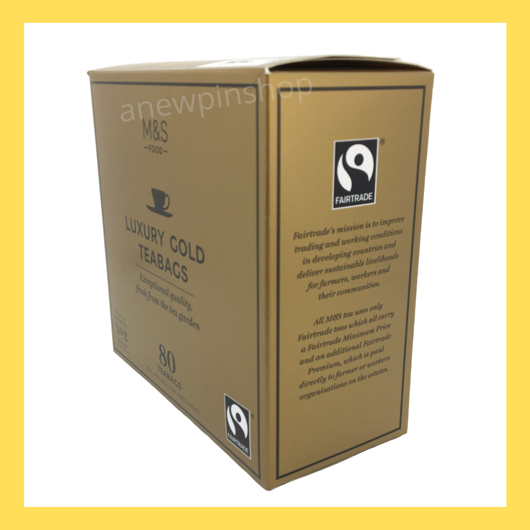 M&S Tea Bags Gold Luxury Medium Strength No 2 160 Bags 2x Boxes Marks