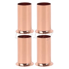 4 Pieces Rose Gold Chandelier Socket Sleeve Cover 3.15" Tall x 1.18" Dia E14