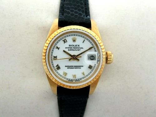 ROLEX OYSTER PERPETUAL VINTAGE DATEJUST REF.6917 18K GOLD 25mm MINT CONDITION