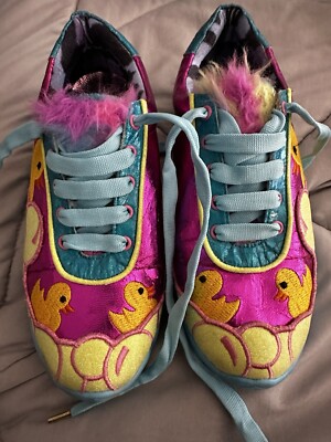 Irregular Choice Colorful Duck Sneakers Size US9 Perfect 4 Rave -Cute & Comfy  