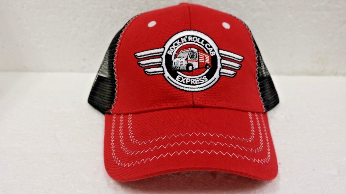 Snap-On Tools Mesh Black Red Rock Roll Cab Express Hat New HAT #10
