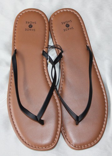 Women's Ava Skinny Strap Flip Flop Sandals - Shade u0026 Shore Black 11  195994636899 | eBay