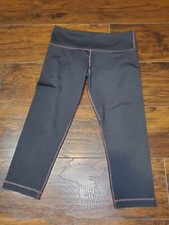 Lululemon Charcoal Grey Yoga Mid Rise Workout Activewear Pants Women's Size 8