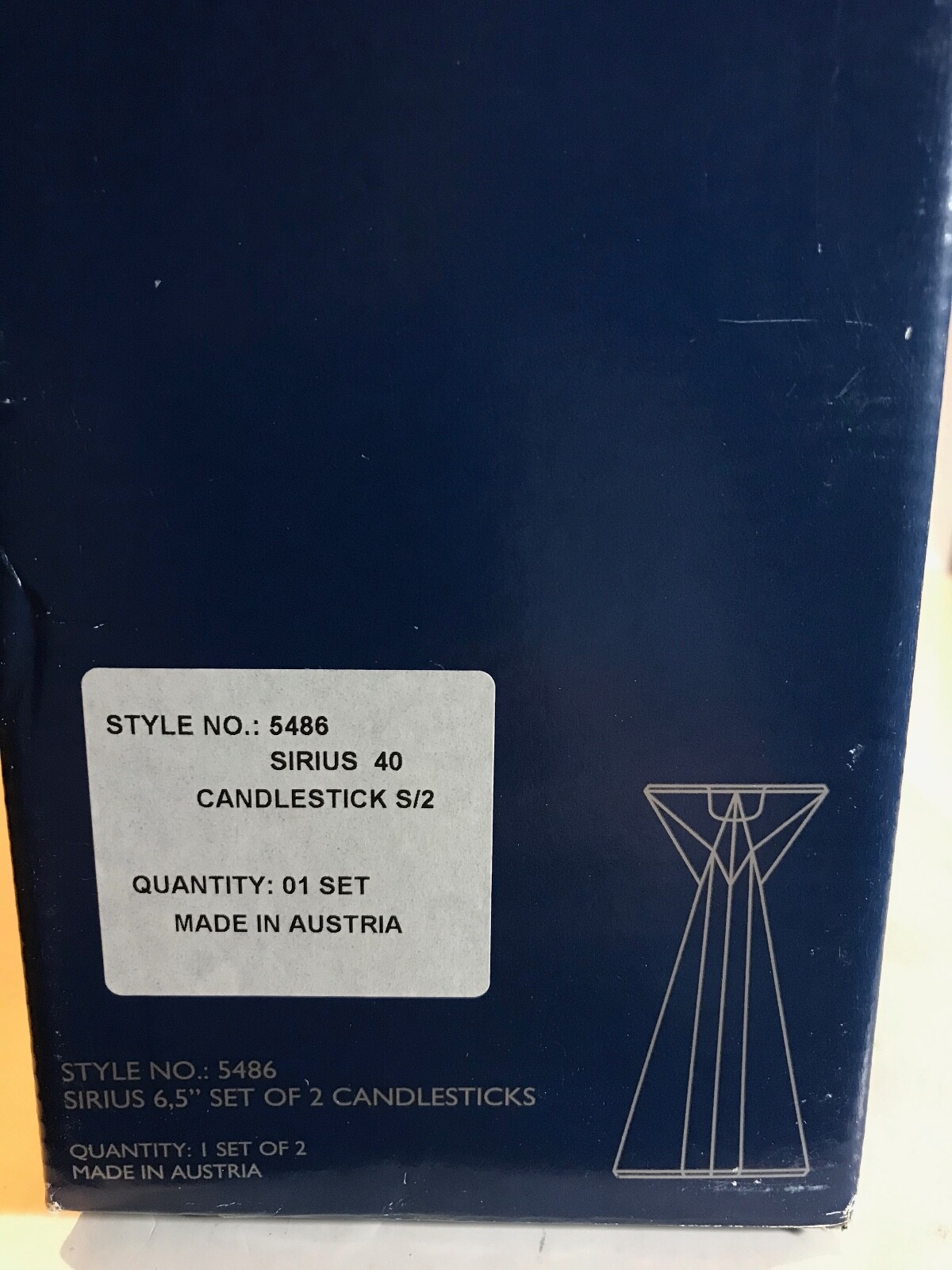 Towle Crystal Candle Holders Pair of Candlesticks 24% Lead Crystal&nbsp;Original Box