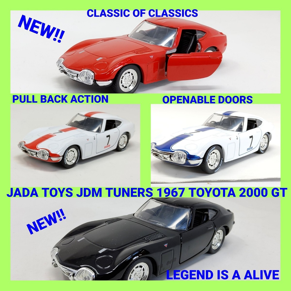 jada toys jdm tuners 1967 toyota 2000 GT free shipping 30377