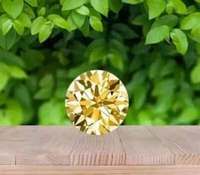 2 Ct Natural Yellow Diamond 8.50 mm Round Cut VVS1 D Grade GDGL Certified S2