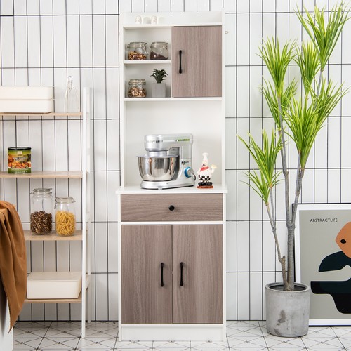 Giantex Buffet Sideboard Storage Cabinet Shelf Kitchen Pantry Cupboard Shelf - Picture 3 of 11