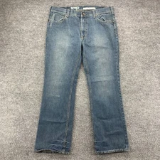 DKNY Jeans Mens 38x32 Blue Soho Boot Cut Denim 5 Pocket Cotton Polyester Casual