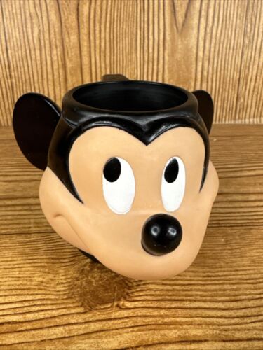 Vintage Applause Inc Disney Mickey Mouse Head Face Vinyl Plastic 3D Cup Mug - Picture 8 of 18