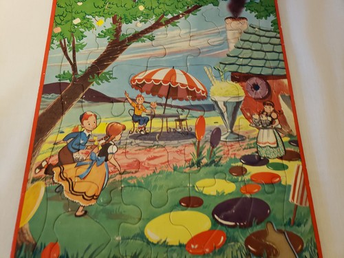 Vintage Frame Tray Puzzle 1965 SUGAR LAND 4522-4 Milton Bradley ONE PC MISSING - Picture 2 of 5