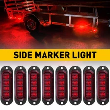 Amber Red White 4LED Side Marker Clearance Light Waterproof for Trailer Truck RV