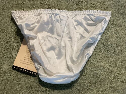 Maidenform Sweet Nothings Classic Satin & Lace Bikini Panties 5 Small NWT White - Picture 3 of 13