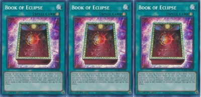 *** 3X BOOK OF ECLIPSE 3X *** PLAYSET SECRET RARE 1ST EDITION BLMR-EN090 YUGIOH!