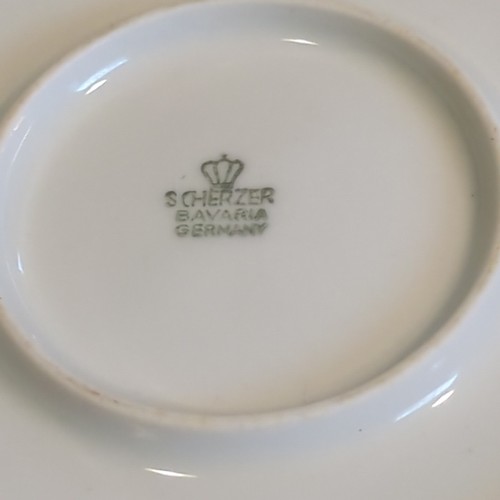 Antique Scherzer Bavaria Germany White & Gold Embossed Border Gravy & Underplate - Picture 7 of 9