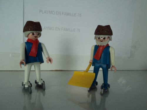 PLAYMOBIL VINTAGE SPORTS d'hiver famille enfants au ski complet set