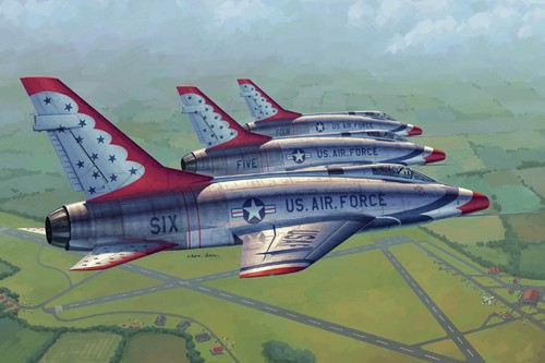 Trompetista 02822 1/48 F-100D en librea de Thunderbirds - Imagen 2 de 8