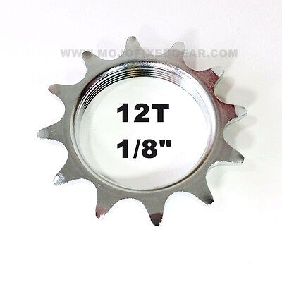 POLISHED CHROME Cro-Mo TRACK 12 TOOTH 1/8 INCH CNC MOJO 12T FIXED GEAR COG