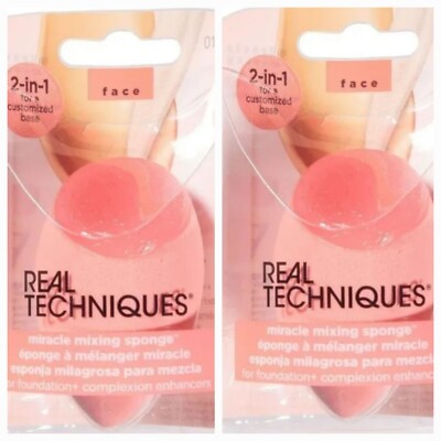(2)Miracle Mixing Blender Face Sponge~ Real Techniques by Sam & Nic ~ Foundation