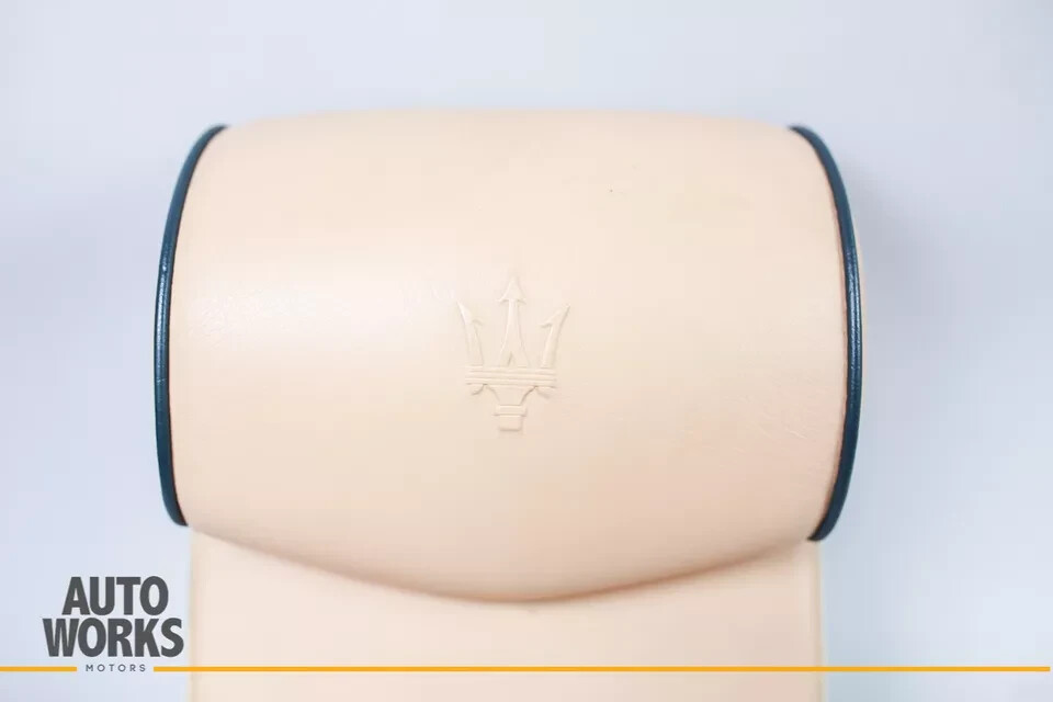 03-13 Maserati Quattroporte M139 Rear Center Seat Headrest Biege OEM