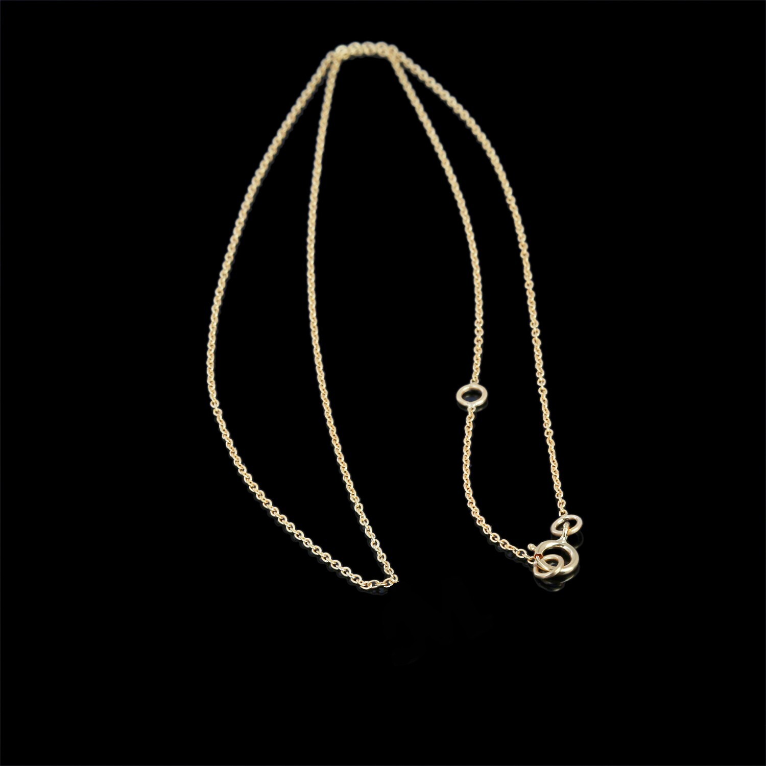 18K Solid Yellow Gold Necklace Chain Women's Specials Gift For her Fine