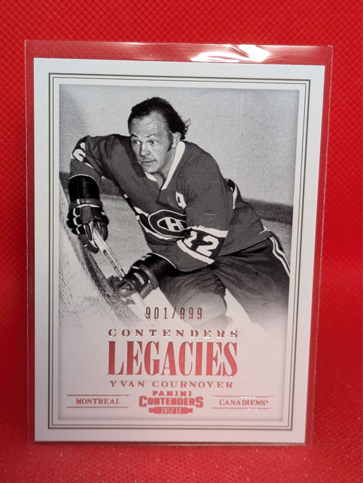 2012-13 Panini Rookie Anthology Contenders Legacies /999 Yvan Cournoyer #L22 HOF