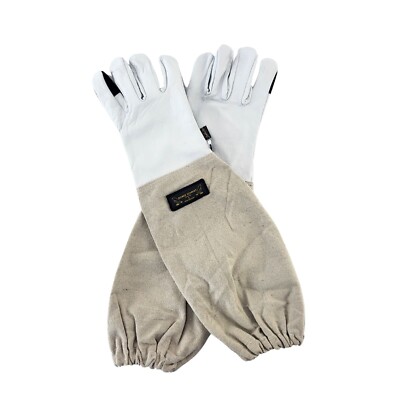 Imkerhandschuhe CANVAS, paarweise, lange Stulpe, Größe 8-12, Smartphone-Finger
