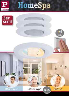 Paulmann HomeSpa LED EBL Calla Sets Wake & Make.Up + Relax White Switch Ip65 