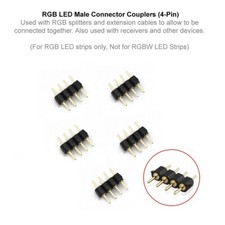 4 Pin Male Plug Adapter Connector For RGB 3528 5050 LED Strip Lights 1-100PCS