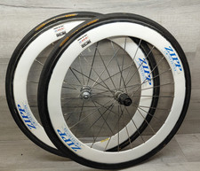 Zipp Limited Edition White Carbon Tubular Wheelset W Unused Tires 650c -rare