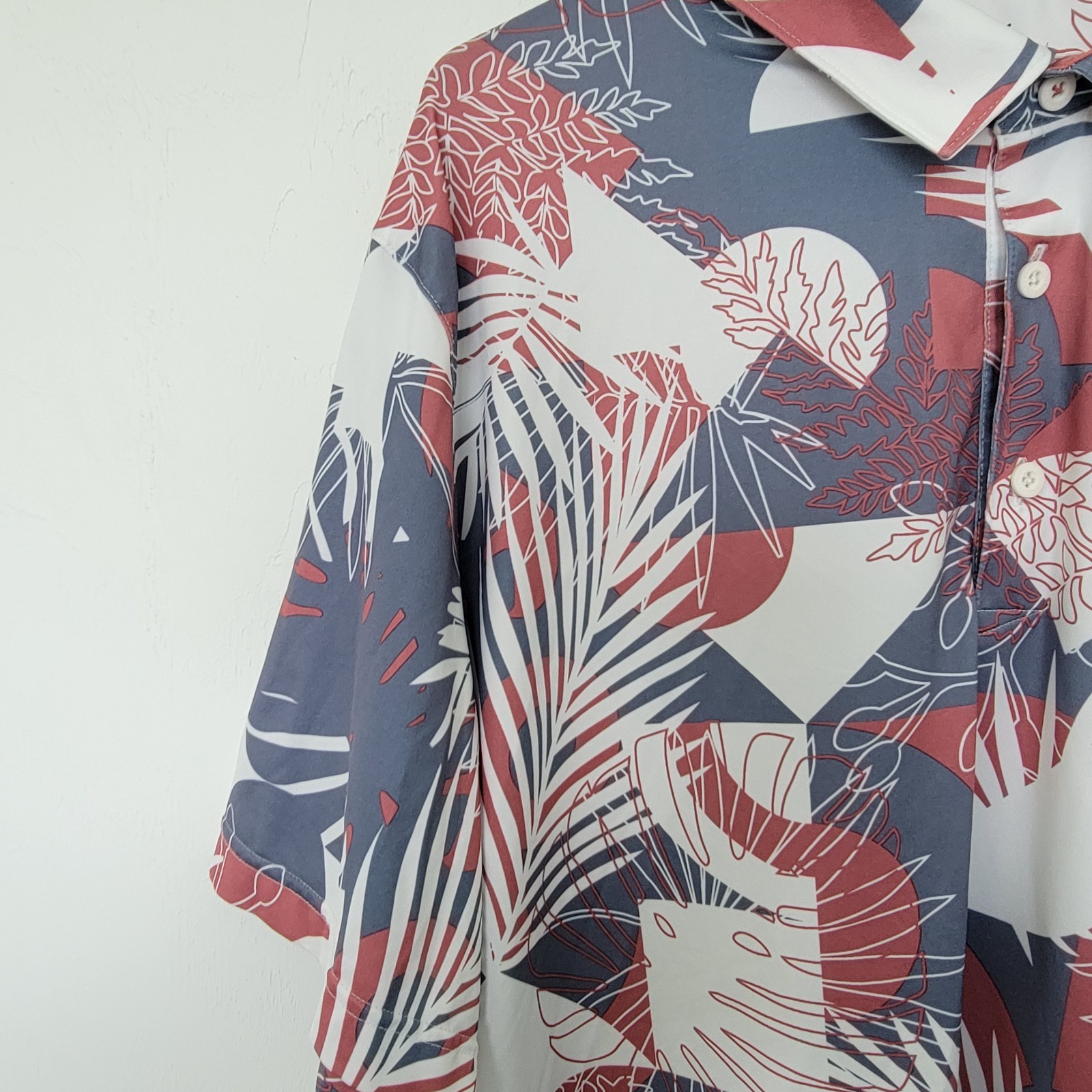 Puma Golf Multi Color Geo Golf Polo Short Sleeve Shirt Heritage Pines Mens XL thumbnail 14