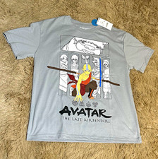 Hybrid Apparel Avatar: The Last Airbender Aang Appa Momo Graphic T-Shirt Gray L