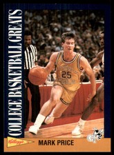 1992-93 Kellogg's Raisin Bran College Basketball Greats Mark Price Georgia Tech