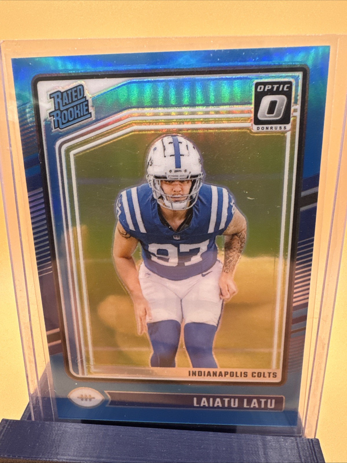 2024 Panini Donruss Optic - Rated Rookie Laiatu Latu #267 Aqua Prizm /299 (RC)