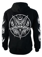 PENTAGRAM BAPHOMET - Occult- satanic- cotton zipper hoodie darkside