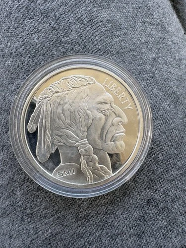 New Listingsilver round 1 Troy oz .999 Liberty Indian Head Buffalo Bison Bullion Coin