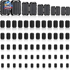 25Pcs Ferrite Chokes Ferrite Beads Snap on RFI EMI Noise Suppressor Cable Clip
