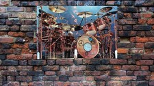 The RUSH REMO Time Machine drum set 30" x 20" poster amazing detail