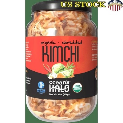 Organic Vegan Kimchi 16oz Shelf Stable Non-GMO Gluten-Free Spicy Fermented New