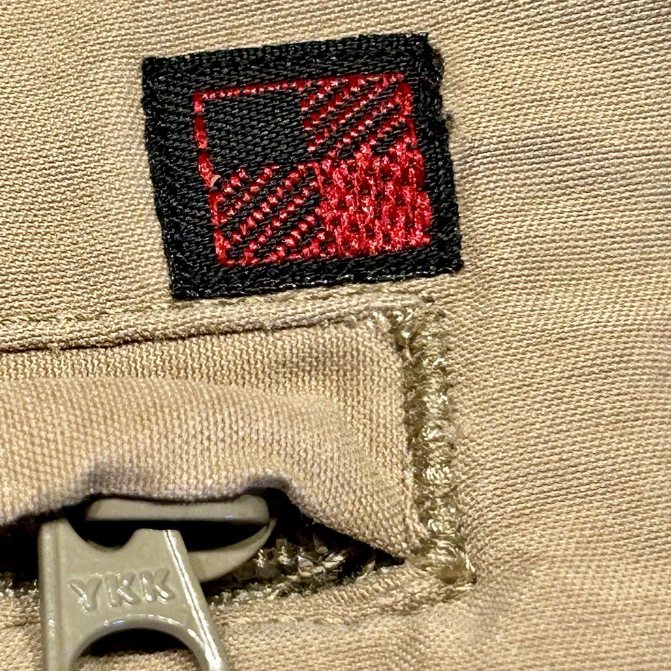 Pantalones Cortos de Senderismo WOOLRICH~Hombre 38 X 9”~Caqui~Bolsillos con Cremallera~Algodón/Nylon~Secado Rápido Foto 4 de 4