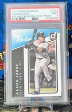 Aaron Judge 🔥 2017 Panini Donruss “The Rookies” AQUEOUS TEST /49 SSP PSA 9 📈👀