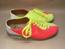 Team Cobra Neon Leather Bowling Shoes Women  s 11.5 Mens 10 Neon Orange Yellow