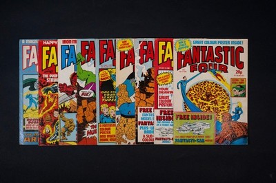 Fantastic Four, #2 3 4 5 7 9 13 14 & 17, Marvel UK Comic, 1982 1983