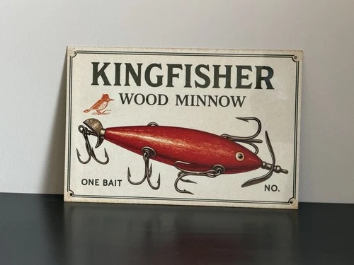 Kingfisher Tackle Lures Sales Vintage Style Metal Sign Advertising