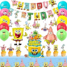 SpongeBob Party Decorations SpongeBob Birthday Supply Cake Topper Banner Balloon