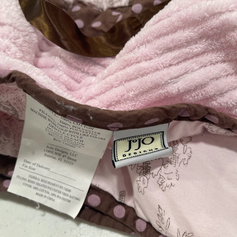 Sweet Jojo Designs Rosa Marrón Inodoro 2 Piezas Cuna Edredón Y Cama Zócalo Boho Foto 2 de 4