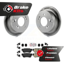 Rear Coated Disc Brake Rotors & Ceramic Pad Kit For 2005-2009 Hyundai Tucson FWD
